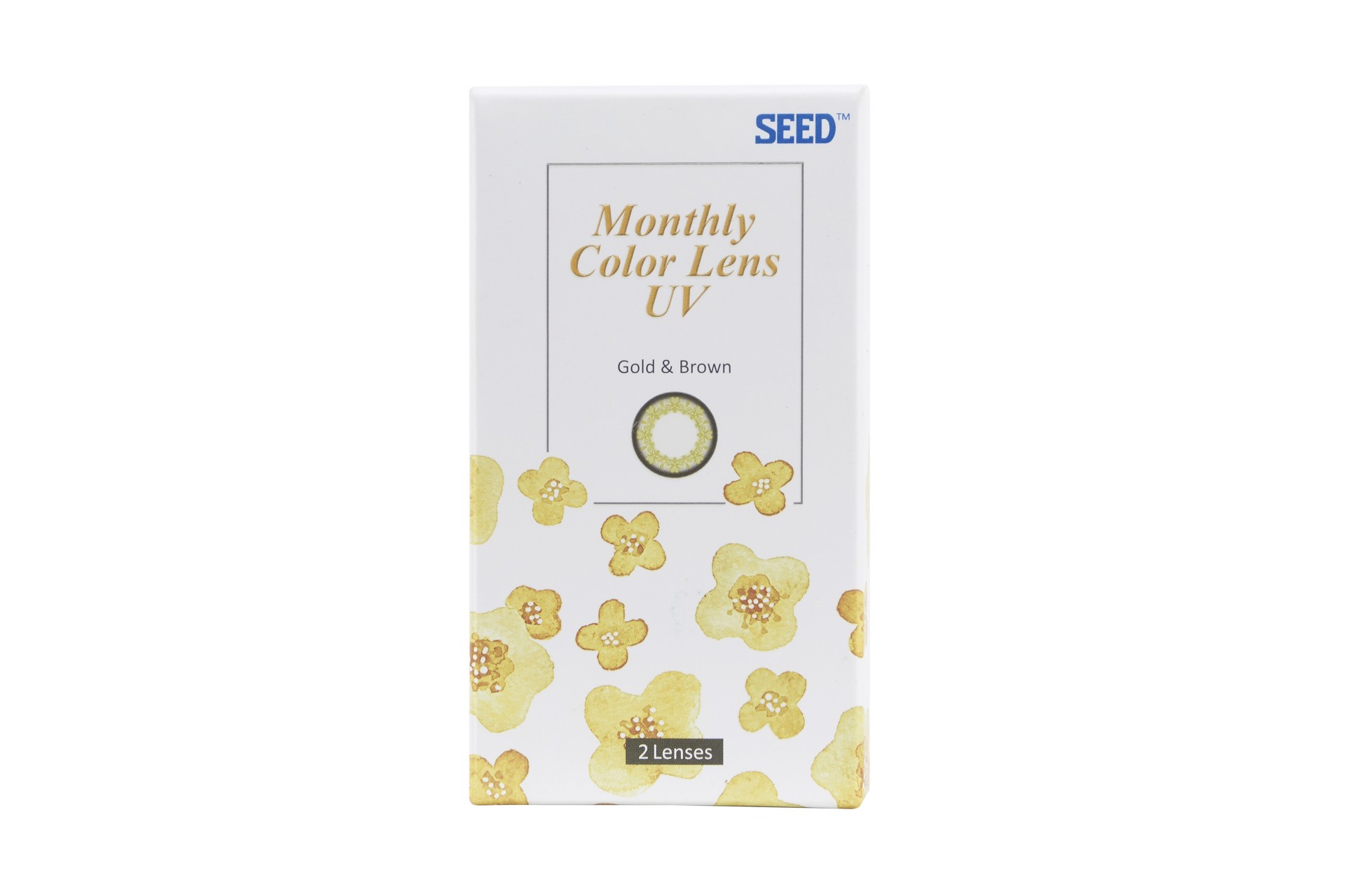 Kính áp tròng Lens SEED 1month UV màu Gold & Brown